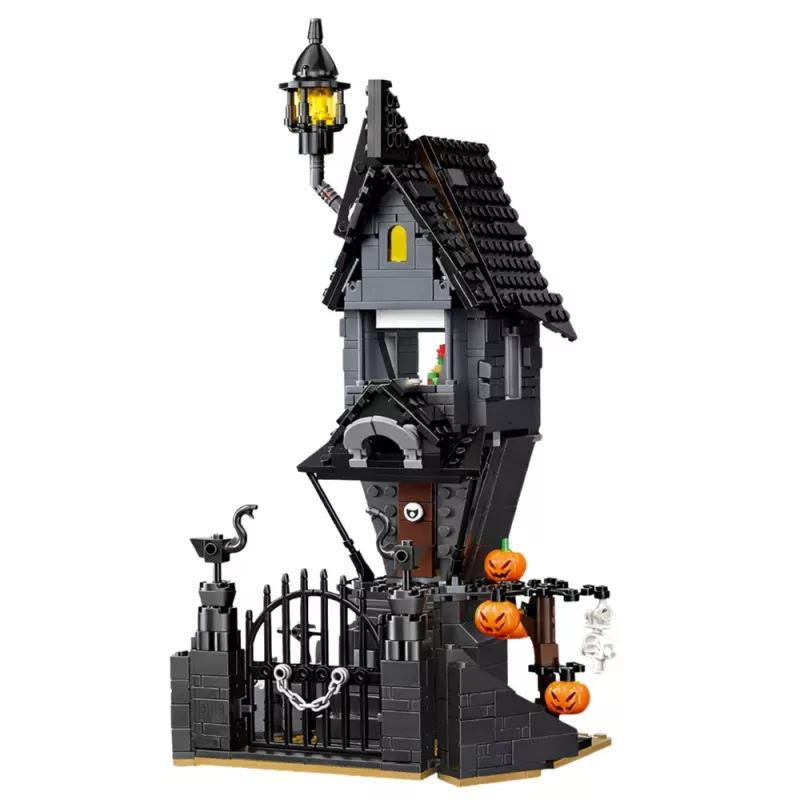 LEAN TOYS Bausteine Spukhaus Halloween-Turm 581 Teile