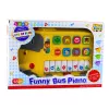 LEAN TOYS Elektrisches Klavier Lernspielzeug für Kleinkinder Gelber Bus