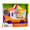LEAN TOYS Elektrisches Klavier Lernspielzeug für Kleinkinder Eisdiele Orange