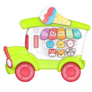 LEAN TOYS Pädagogisches Elektronik-Klavier für Kleinkinder Eisdiele Grün
