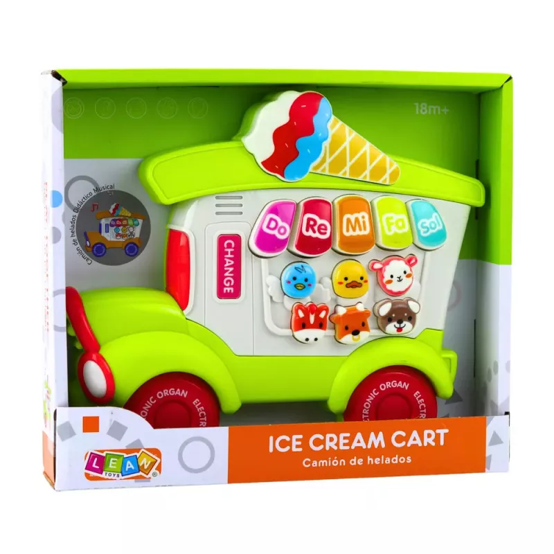 LEAN TOYS Pädagogisches Elektronik-Klavier für Kleinkinder Eisdiele Grün