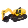LEAN TOYS Abschleppwagen mit Raupenbagger, 360° drehbar, Gelb, 1:16