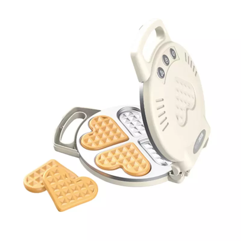 LEAN TOYS Pizza Waffle Set mit Zubehör Küchenaccessoires für Kinder