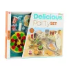 LEAN TOYS Pizza Waffle Set mit Zubehör Küchenaccessoires für Kinder