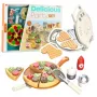 LEAN TOYS Pizza Waffle Set mit Zubehör Küchenaccessoires für Kinder