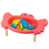 LEAN TOYS Angel-Set: Krabbentisch, 10 Fische, Angelrute, Sieb, Pink
