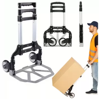 LEAN Leichter klappbarer Aluminium-Transportwagen für Lager 70 kg