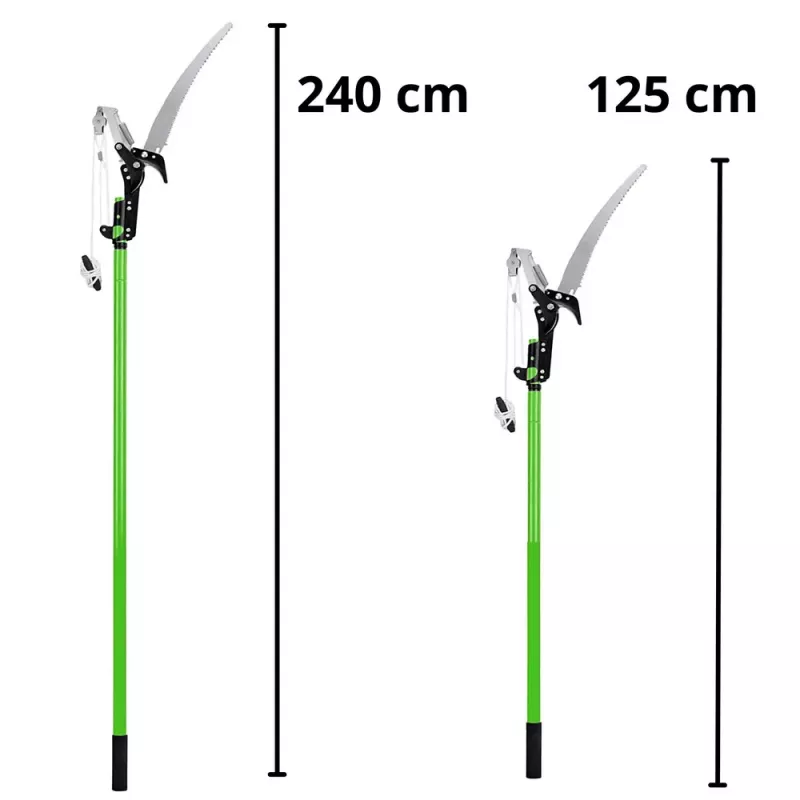 LEAN Teleskop-Astschere und Astsäge 2in1 an einer Stange 125-240 cm