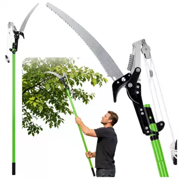 LEAN Teleskop-Astschere und Astsäge 2in1 an einer Stange 125-240 cm