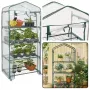LEAN Mini-Gewächshaus Balkon Garten 4 Metallregale PVC-Folie 69 x 49 x 157 cm