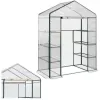 LEAN Mini Balkon-Gewächshaus 4 Metallregale PVC-Folie 195 x 143 x 73 cm