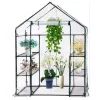 LEAN Mini Balkon-Gewächshaus 4 Metallregale PVC-Folie 195 x 143 x 73 cm