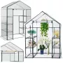 LEAN Mini Balkon-Gewächshaus 4 Metallregale PVC-Folie 195 x 143 x 73 cm
