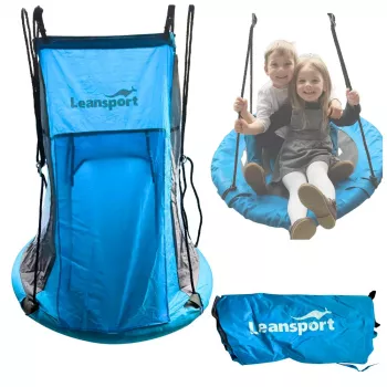 LEAN SPORT Schaukel Nest Storchennest Blau 90-100CM