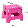LEAN Folding Stool Footrest Step Anti-slip Pink 24 x 19 cm