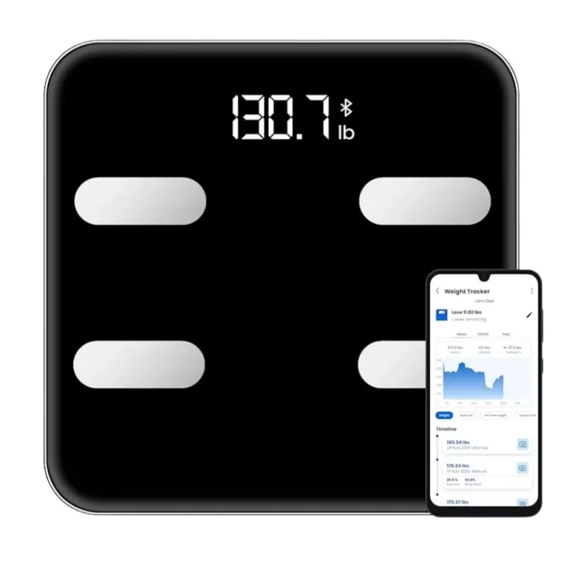 LEAN Elektronische Personenwaage mit Smart Bluetooth Funktion BMI BMR Anwendung