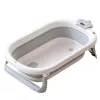 LEAN Baby Badewanne mit Thermometer, klappbare Matratze, Sterne Grau