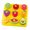 LEAN TOYS Lernpuzzle für Kinder Geometrische Früchte Steckpuzzle