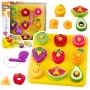 LEAN TOYS Lernpuzzle für Kinder Geometrische Früchte Steckpuzzle