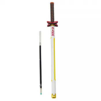 LEAN Katana Schwert Anime Kugelschreiber Metall Schwarze Tinte Nachfüllbar Weiß und Gelb