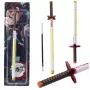 LEAN Katana Schwert Anime Kugelschreiber Metall Schwarze Tinte Nachfüllbar Weiß und Gelb