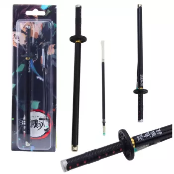 LEAN Katana Schwert Anime Kugelschreiber Metall Schwarz Tinte Nachfüllbar Schwarz