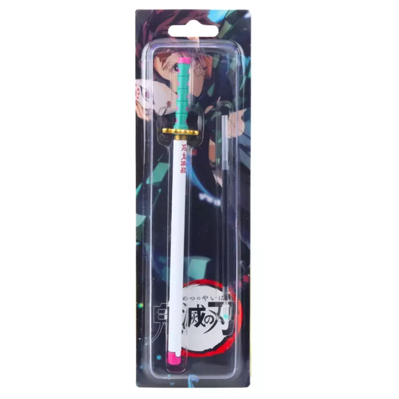 LEAN Katana Schwert Anime Kugelschreiber Metall Schwarz Tinte Nachfüllbar Türkis
