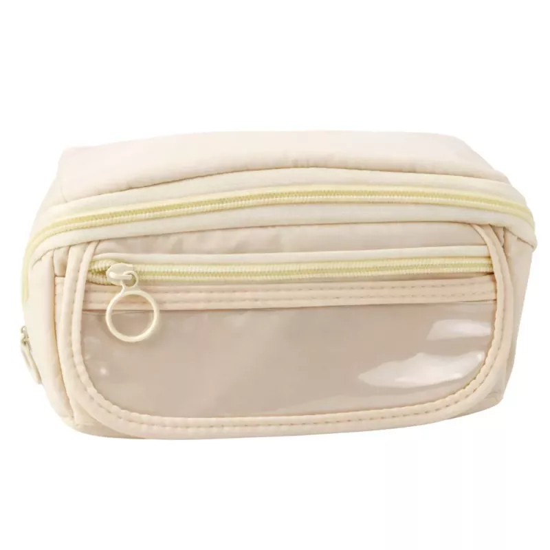 LEAN Federmäppchen Schulset, erweiterbar, geräumig, creme, beige, 20x10 cm