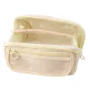 LEAN Federmäppchen Schulset, erweiterbar, geräumig, creme, beige, 20x10 cm