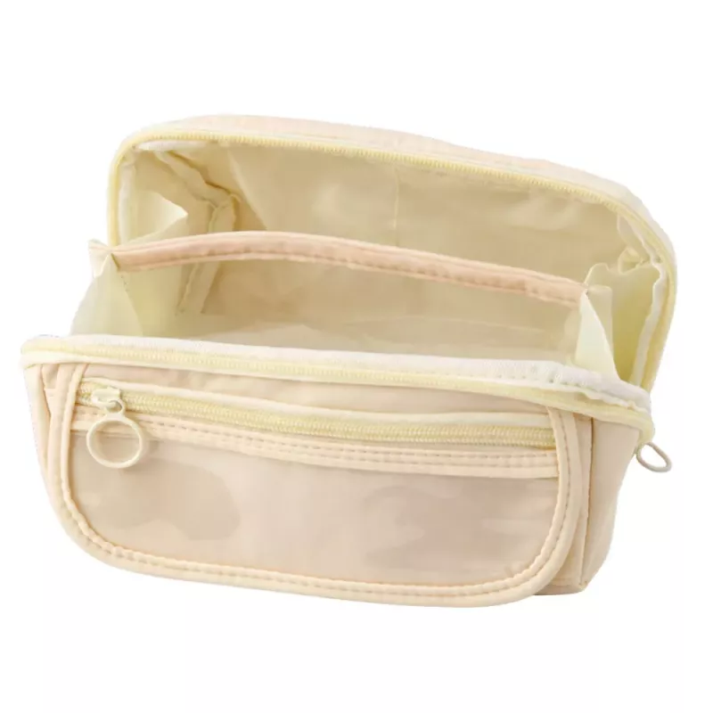 LEAN Federmäppchen Schulset, erweiterbar, geräumig, creme, beige, 20x10 cm