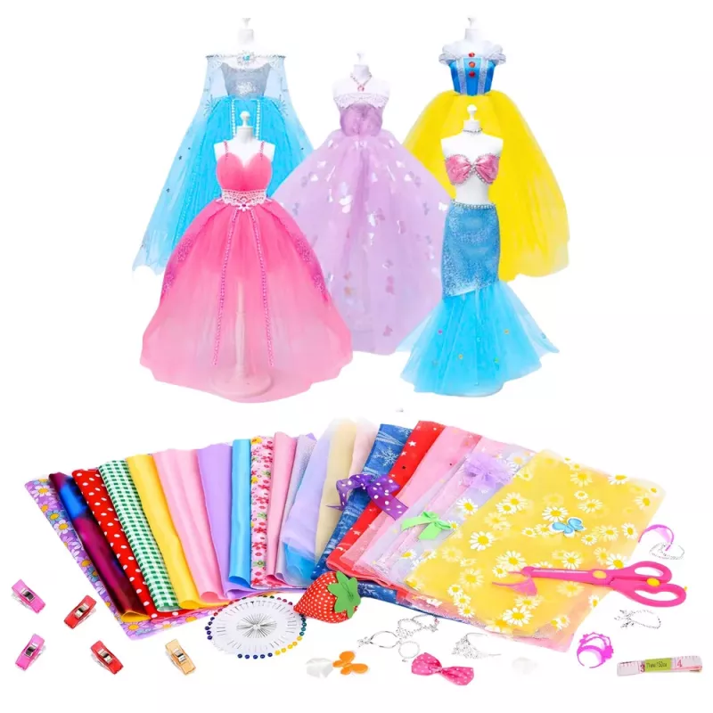LEAN TOYS DIY Kreativset zum Entwerfen und Nähen von Puppenkleidung