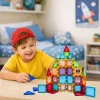 LEAN TOYS 3D Magnetic Blocks Construction Puzzle Colorful 45 pcs.