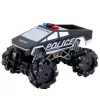 LEAN TOYS Offroad-Fahrzeug Pick Up Truck Polizei ferngesteuert RC Lichter Rauch 1:16