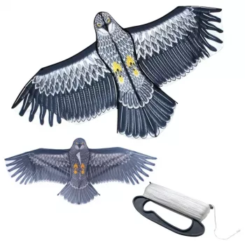 LEAN TOYS Adler-förmiger Drachen mit Seilgriff 150 x 70 cm