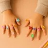 LEAN TOYS Beauty Set Kinderringe Farbige Diamanten 50 Stk.