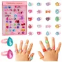 LEAN TOYS Beauty Set Kinderringe Farbige Diamanten 50 Stk.
