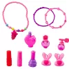 LEAN TOYS Beauty Set Schminktisch im Koffer 2 in 1 Zubehör Einhorn Pink