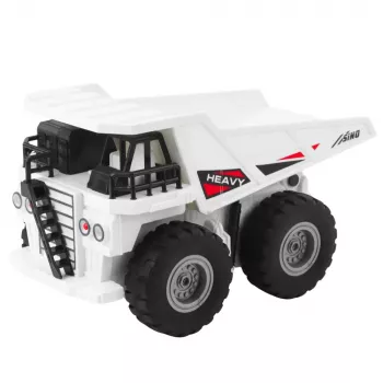LEAN TOYS RC-Fernlenk-Kipper mit Licht und Sound Weiß 1:24