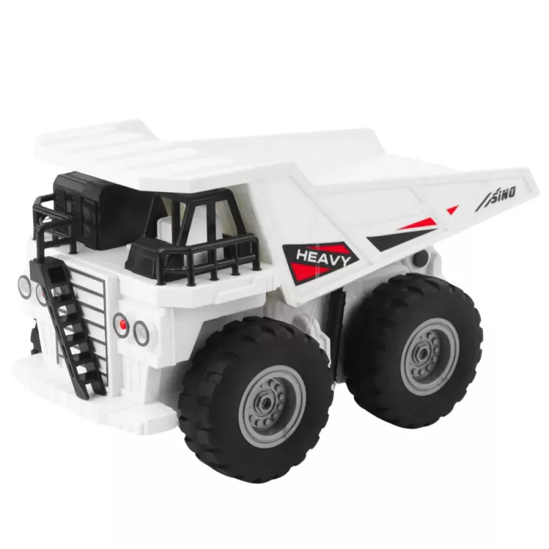 LEAN TOYS RC-Fernlenk-Kipper mit Licht und Sound Weiß 1:24