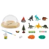 LEAN TOYS DIY Dinosaurier-Terrarium Kreativset mit Kuppel-Nachtlicht