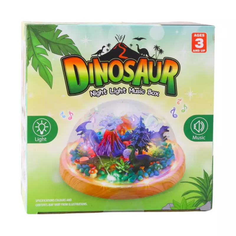 LEAN TOYS DIY Dinosaurier-Terrarium Kreativset mit Kuppel-Nachtlicht