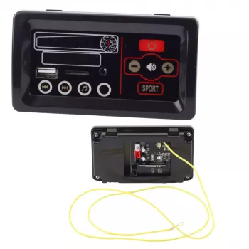 LEAN CARS Music Panel für 12V-Fahrzeug mit Batterieantrieb - Schwarz