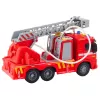 LEAN TOYS Feuerwehrfahrzeug mit Leiter, Lichtern, Geräuschen, Wasserspritze 1:16