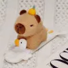 LEAN TOYS Plüsch-Selbstspannendes Armband Gans mit Capybara