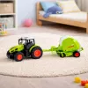 LEAN TOYS RC-Fernbedienungstraktor mit Ballenpresse, landwirtschaftlicher Traktor 1:24