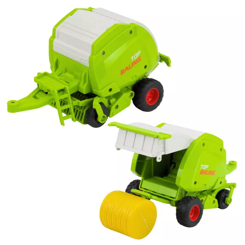LEAN TOYS RC-Fernbedienungstraktor mit Ballenpresse, landwirtschaftlicher Traktor 1:24