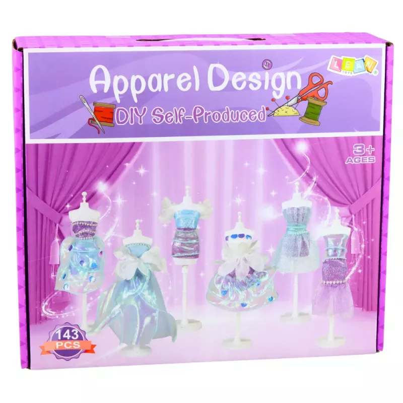 LEAN TOYS DIY Puppenkleid-Nähset Little Fashion Designer 143 Teile