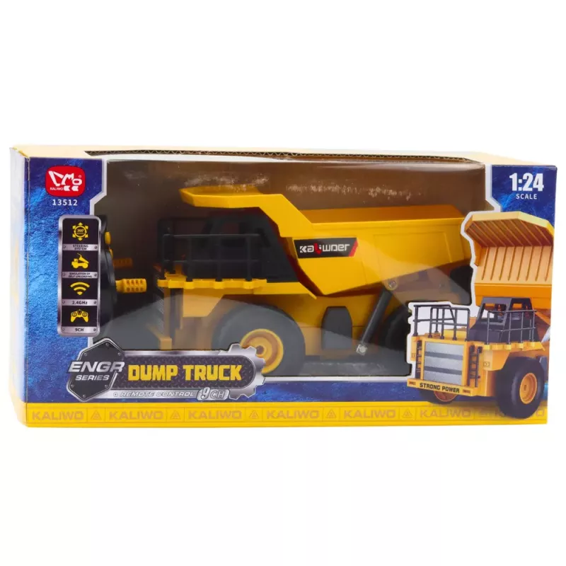 LEAN TOYS Fernbedienter Baukipper RC LED-Lichter 1:24