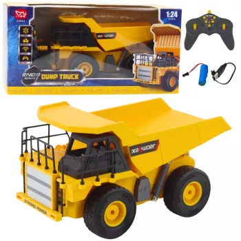 LEAN TOYS Fernbedienter Baukipper RC LED-Lichter 1:24