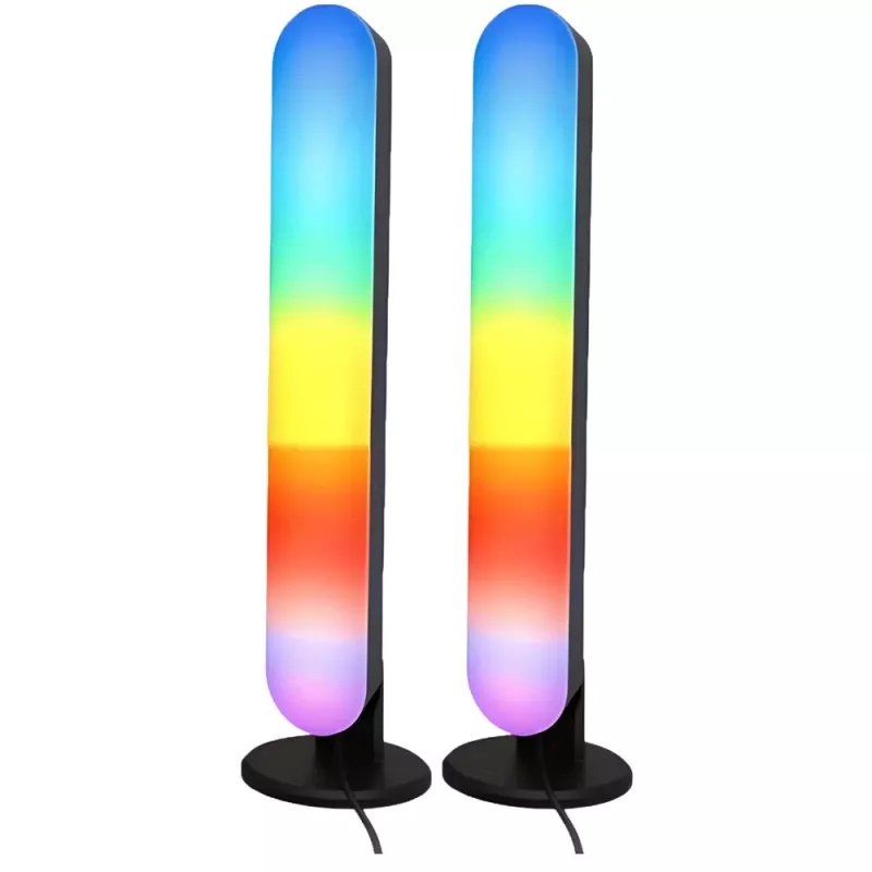 LEAN Set of Ambient RGB LED Gaming Desk Lamps mit Fernbedienung 2 Stk.
